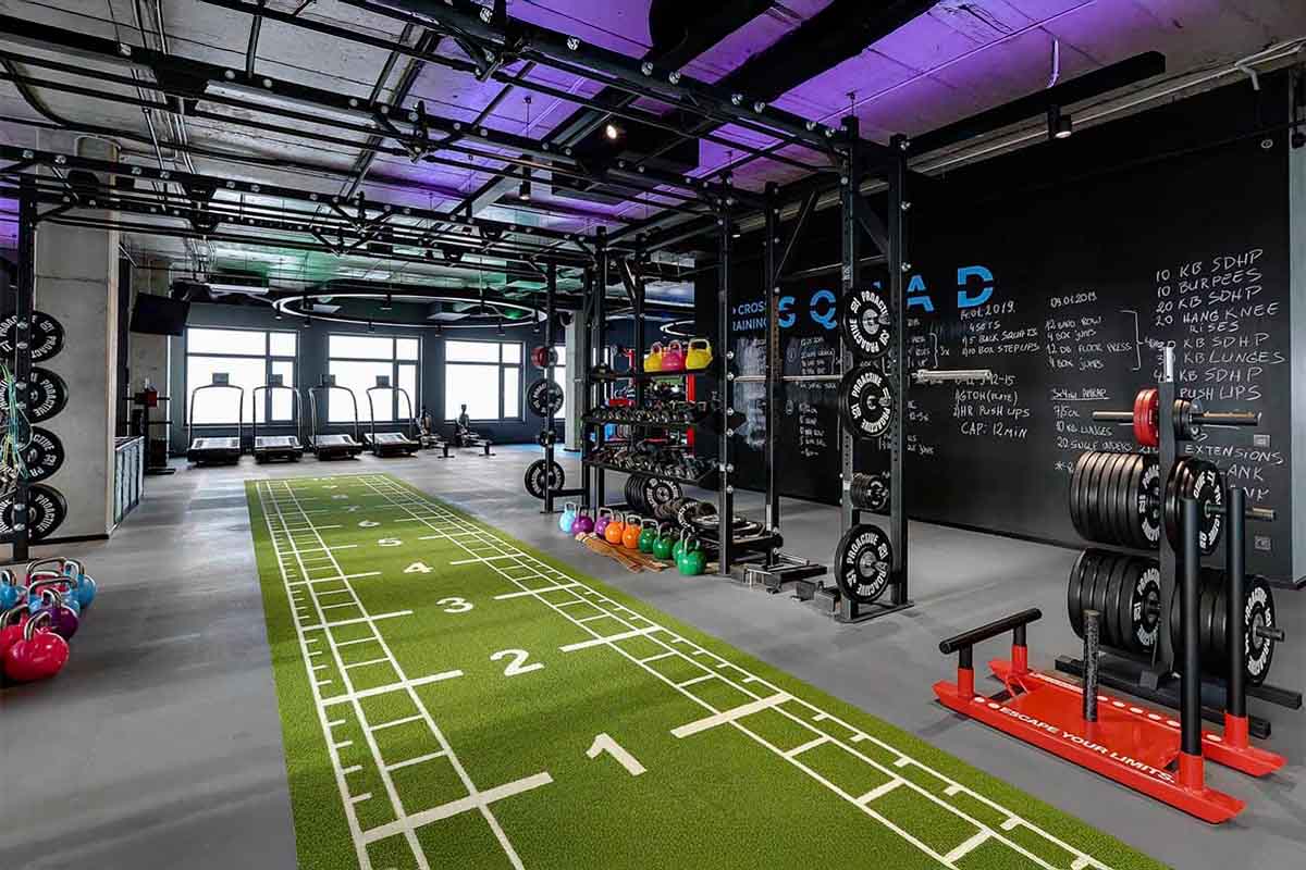 pesas de césped para gimnasio